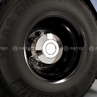 Rearax.cap, low,perf. 22,5" steel wheel