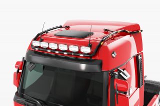 LH for roof, painted wiring for 6 lights | 6 fixed holders | 5 white + 10 yellow LED