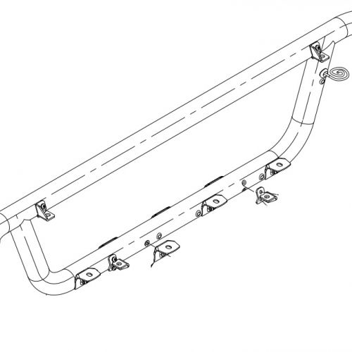 Lamp holder | wiring for 4 lights | 4 fixed holders | 3 white LED