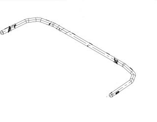 Pipe under bumper, painted 5 white + 2 yellow LED